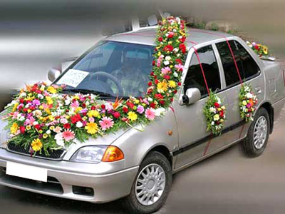 wedding car decoration